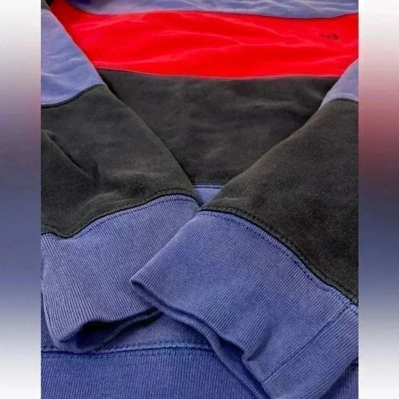 Chaps Men's Size L Color Block Sweatshirt Blue/Navy/Red Crewneck Crest LOGO RL - Picture 12 of 14